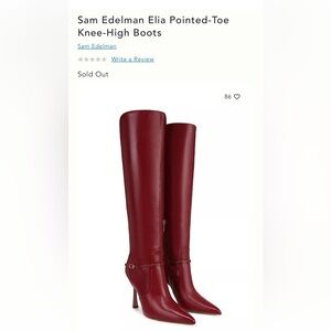 Sam Edelman Elia Red Heeled Boots